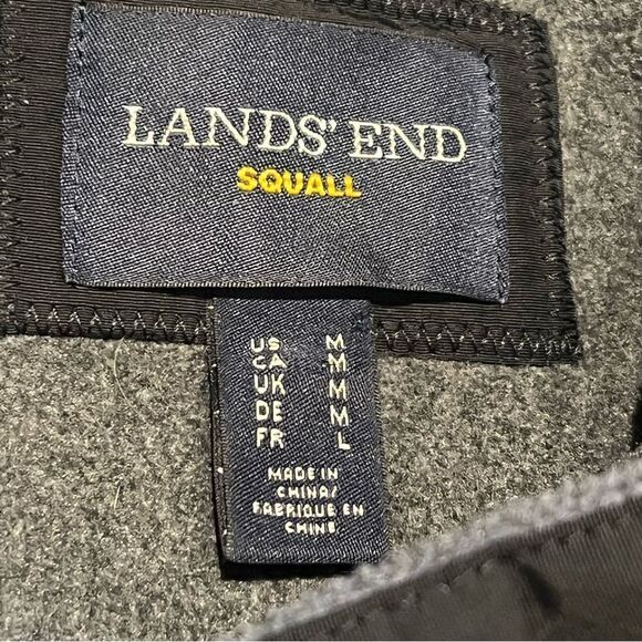 Lands' End Men's Squall Snow Jacket Black w/reflective trim Full Zip Size Medium - Picture 4 of 14